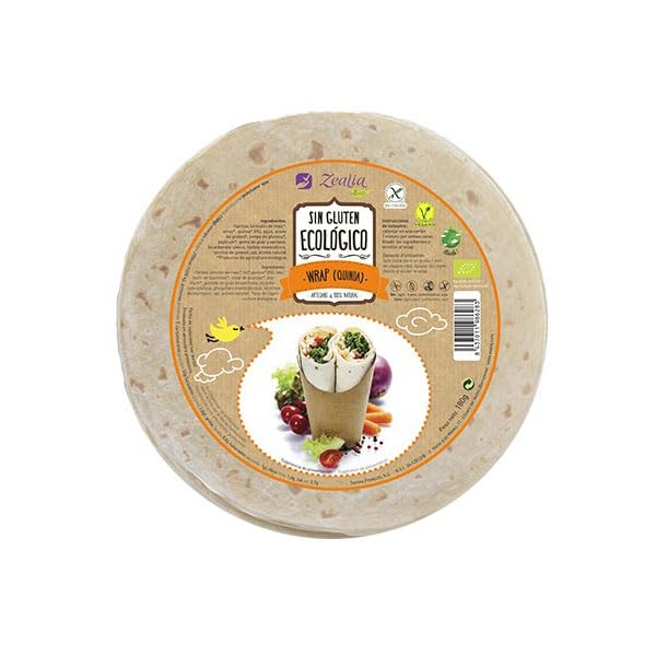 Wrap de Quinoa Sin Gluten Bio 120g | Tortillas Ecológicas de Quinoa | Apto para Veganos | Fuente de Fibra y Energía Saludable
