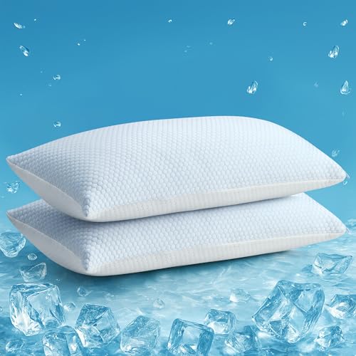 Deodar Almohada 40x80 cm 2er Set Almohada Memory Foam Almohada Refrescante Almohada Ergonómica Confort Almohada Antibacteriana Almohada Confortable Almohada para Dormir Laterales Espalda
