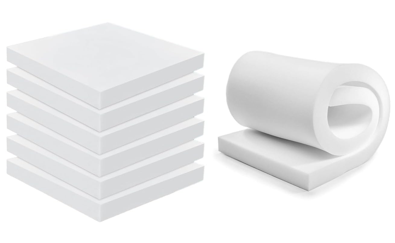 Crescent Textile Cut to Any Size Upholstery Firm Foam Sheet Premium Quality for All type Cushioning Bench, Stool, Window Seat Pads, Sofa, Dinning Chair Pads Replacement Pet Bed (24"x24"x2") โ image 1