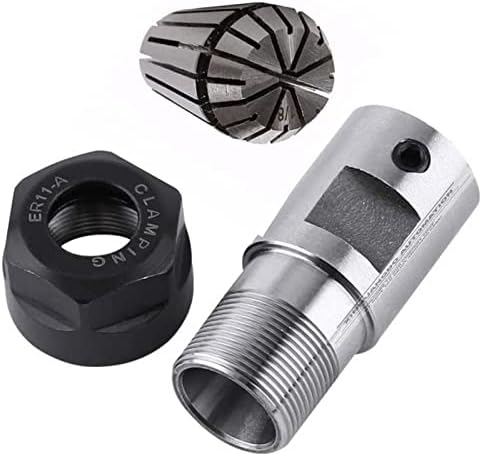 Spindle Machine Tool Clamping Rod ER11 Shaft 6 Motor Lengthened Clamping Knife Engraving Machine Drill Set Take with ER11 Collet - (Hole Diameter: 6mm 3mm Collet)