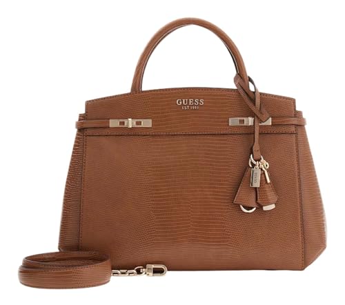 Sac bandoulière GUESS Melinda triple compartiment Cognac