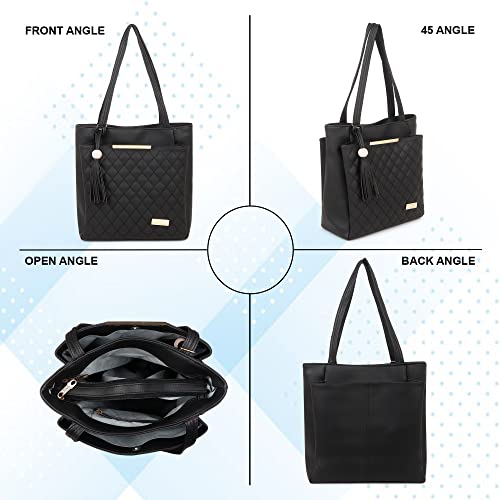 Image of Women Fashion Handbags Large Capacity Tote Purses Stylish Ladies Women and Girls Handbag For Office Bag Ladies Travel Shoulder Bag Set Of 1.