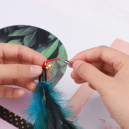 GYANSHOPPE-Cat-Feather-Rod-Interactive-Feather-Teaser-Retractable-Cat-Wand-11-Piece-Toy-Set-with-Retractable-Teaser-Wands-and-Feather-Worm-Toys-Variety-of-Vibrant-Colours