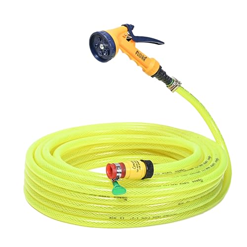 UGAOO Super Braided Green Water Hose PVC Pipe with Leak-Proof Tap...