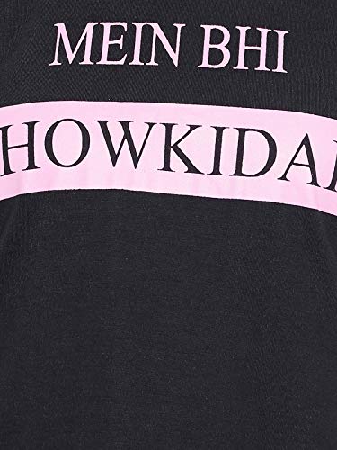 Image of Clovia Women's Cotton Rich Text Print Top