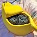 Bloepum 2X Cute Banana Cat Bed, Pet Bed Soft Cat Embrace Bed, Lovely Pet Bed for Cats, Rabbits & Small Dogs Yellow