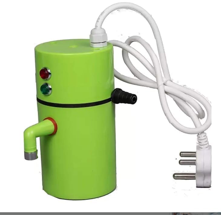 Image of Instant Electric Water Heater with Copper Heating Element, Durable ABS Body & Auto Shut Off Protection, Portable Fast Heating Geyser for Bathroom & Kitchen Use