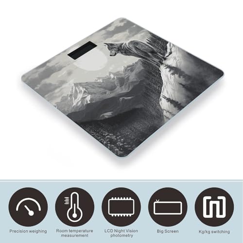 Balanza digital de baño con vidrio templado Snow Mountain miniatura 3