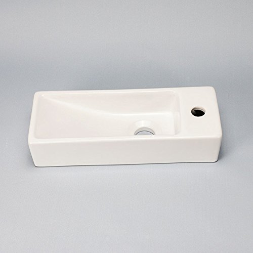 Lave Main Gain de Place, 38x15 cm, Céramique, Minimalist