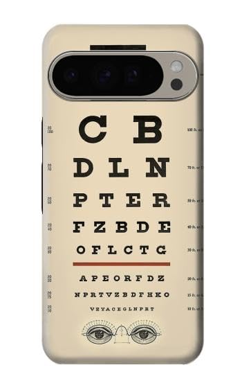 R2502 Eye Exam Chart Decorative Decoupage Poster Case Cover for Google Pixel 9 Pro XL