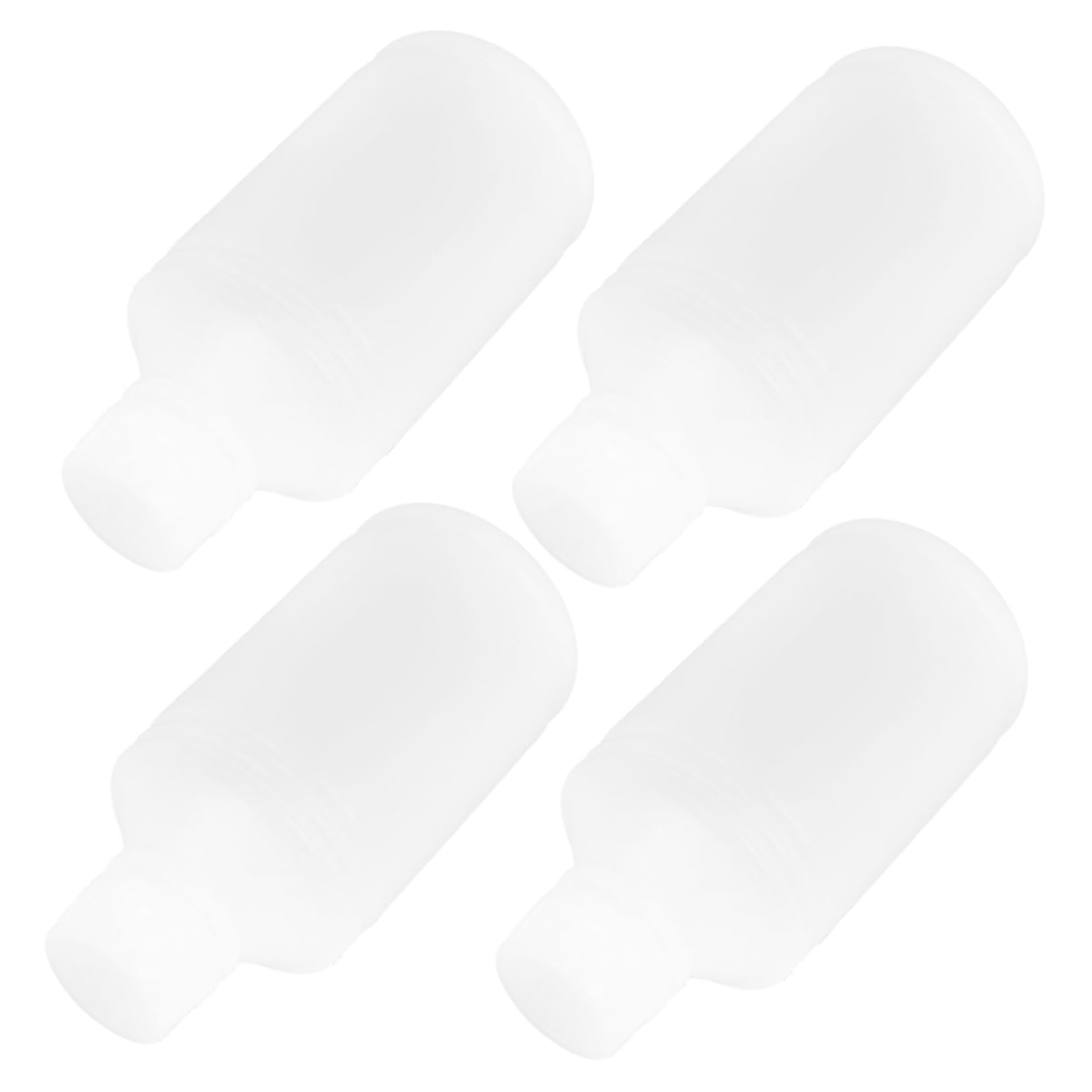 SOLUSTRE 4pcs Round Plastic Sample Bottles 500ml Mini Liquor Bottles Leak-proof Lids for Lab Home