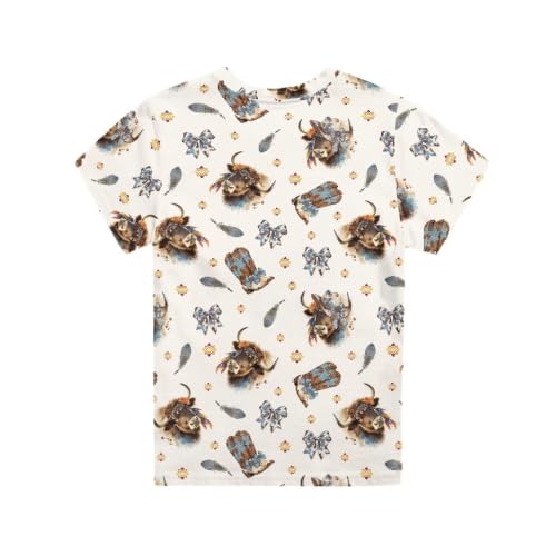 Image of Renewold Kids Novelty T-Shirt for Girls Boys Short Sleeve Crewneck Summer Tee Soft Breathable Graphic Shirt for Age 2-16