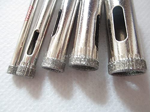 Brocas de diamante recubiertas, 4 mm - 12 mm, juego de 5 piezas, para perforar vidrio miniatura 3