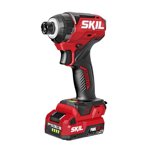 Image of SKIL 12V Brushless Cordless 1/4-Inch Compact Impact Driver Kit Including 2.0Ah USB-C Battery and 20W Charger - ID6744A-11
