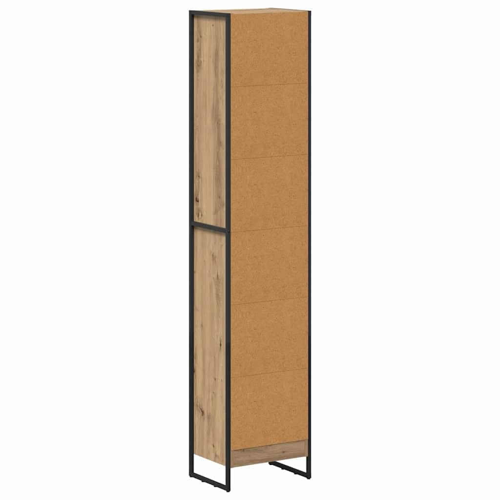 vidaXL Estantería para Libros Roble Artesanal 40 x 30 x 189,5 cm, Mueble para Libros Rectangular, estantería Industrial, Organizador Moderno, Ahorra Espacio en el salón