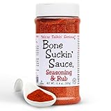 Bone Suckin' Seasoning & Rub, Original Blend, Grilling Rubs, Dry Pork Rub, Gluten-Free, Non-GMO, Kosher, Great on Ribs, Pork, Beef, Chicken, Seafood, Pasta, Vegetables, Even Popcorn and No Msg