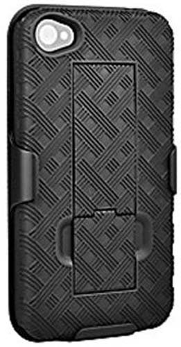 Verizon Aip4Hoc Original Shell Holster Combo For Apple Iphone 4/4S - Non-Retail Packaging - Black #TOP22