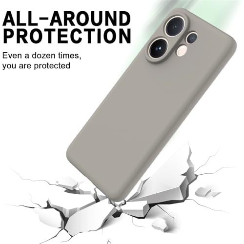 Image of DIZORO Microfiber Candy Back Cover Case for Vivo V60 5G / V60e 5G / Vivo T4 Pro 5G Soft Silicone Rubberized Case with Camera Protection (TPU, Titanium)