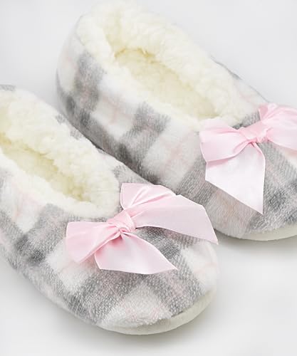 Image of Keyela Women Cozy Warm Slipper Socks, Non Slip Gripper Indoor House Socks | Soft warm cozy fabric, gripper anti-slip bottom for bedroom, lounge and all indoor daily use