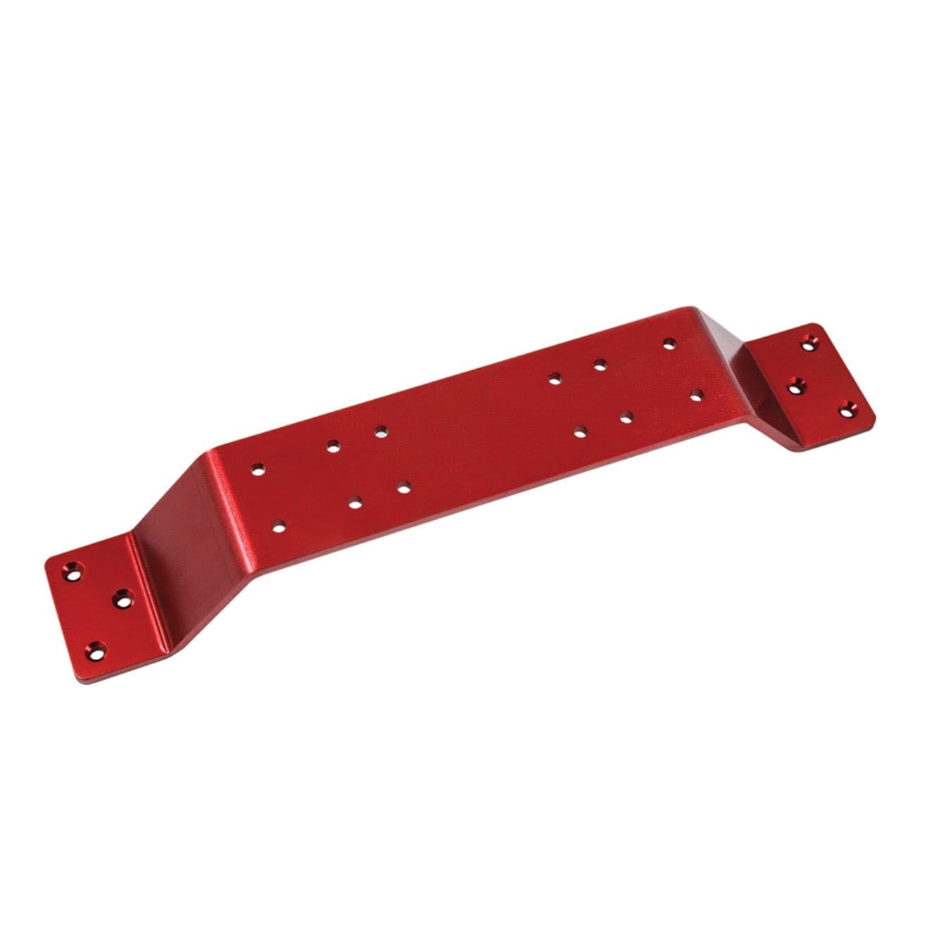 KONG T-H Marine Wave Tamer Bow Mount Sonar Bracket - Heavy Gauge Aluminum, Universal Fishfinder Electronics Mount, Over Trolling Motor Pedal Bracket, Durable Anodized Finish, Red, 18.5"
