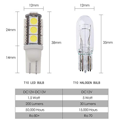 Grv T10 921 194 13-5050 Smd Wedge Led Bulb Super Bright Rv Camper Cabinet Dome Light Dc12V Dc13V Cool White Pack Of 10（2.0Generation） #TOP2
