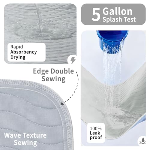 Image of Accompagner Incontinence Bed Pads Washable Waterproof, Ultra-Absorbent Reusable Underpads for Diaper Changing, Nursing, Bedridden, Adults, Seniors, Kids and Dogs (Pearl Gray, 36 inchx36 inch(Pack of 4))