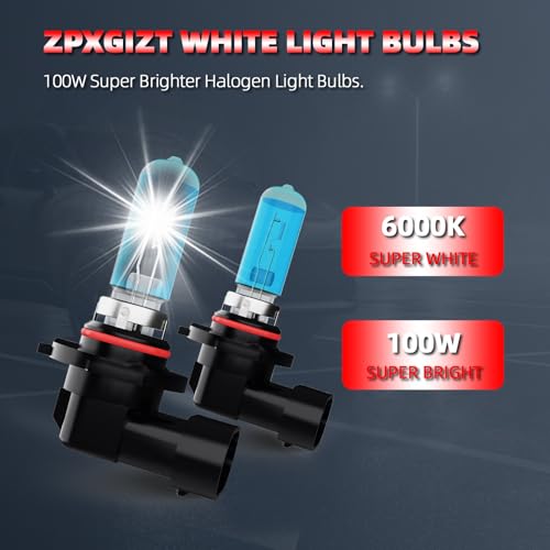 Image of Light Bulbs Fit For Chevy Avalanche 2002-2005, 9005 9006 High Low Beam High Performance Halogen Headlight Bulb Combo, 6000K White Light, Pack of 4