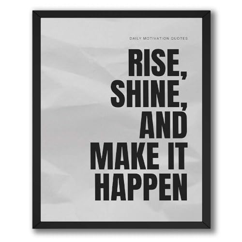 InkFlow Rise Shine Make It Happen canvas poster