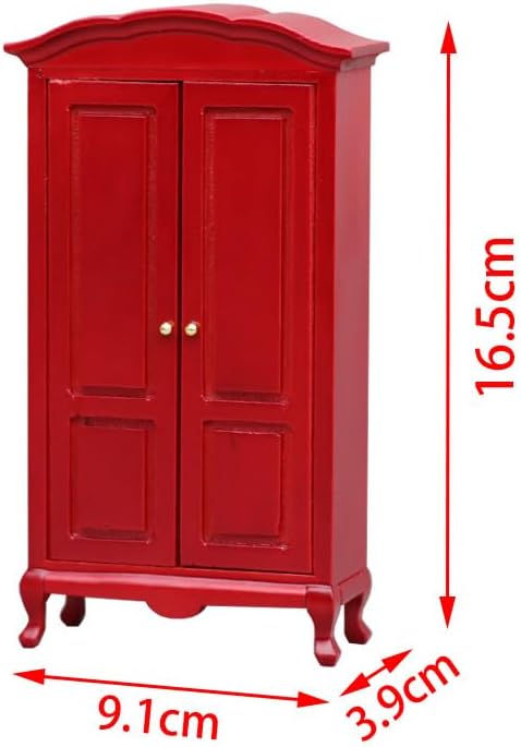 AirAds Dollhouse 1:12 Scale Doll House kit Dollhouse Miniature Furniture Dollhouse Bedroom Wardrobe