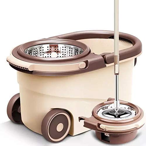 Spin mop with Bucket, Stainless Steel Wringer and mop hat, 2 Refills, Easy disassembly Modular Design, Long-Life (Multicolour) (B0C59BMHTD) Amazon Price History, Amazon Price Tracker