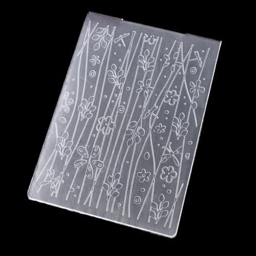 Lily Craft Linda Craft Spring Leaves Rattan Branches Plastic Embossing Folders for Card Making Scrapbooking and Other Paper Crafts