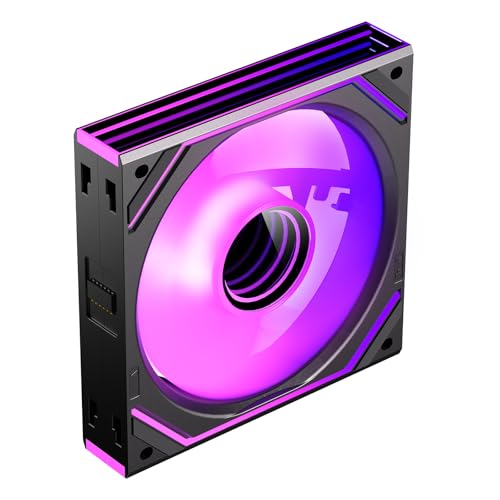 Image of Interstellar V2 120mm Case Fan Infinity Mirror Module Daisy-Chain ARGB Fan Triple Pack with Controller Suitable for Computer Case & 360mm AIO Cooler(Black)