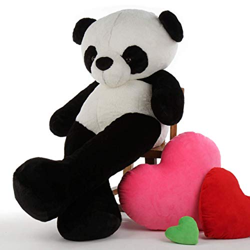 Image of JAI SHREE Soft Plush Teddy Bear for Kids & Girls | Cute Hugable Stuffed Toy with Bow for Birthday, Anniversary & Valentine's Dayt (Panda Black White, 6 Feet)