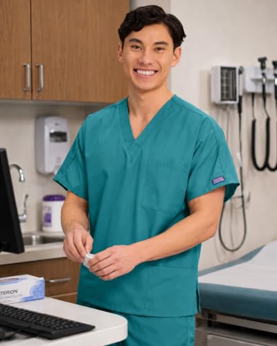 Image of Cherokee WW Originals Unisex Scrubs for Women & Men V-Neck Scrub Top