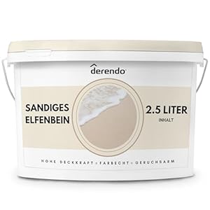 Derendo Sandiges Elfenbein Wandfarbe 2,5L
