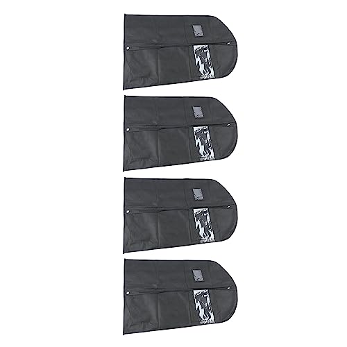 4 Pack Garment Bag Suit Bags for Closet Storage, Hanging Clothes Storage with Transparent Window for Suits, Dresses and Coats During Travel (100 * 60cm)2
