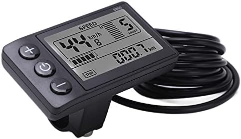 Uadme S866 Electric Bike LCD Display 24V 36V 48V E-Bike Display Meter Control Panel Large Screen IP65 Waterproof Electric LCD Display Meter for 22.2mm/0.9in Handlebar