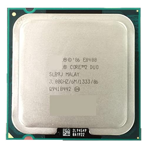 Tipo di presa: LGA 775 componenti del computer Processore Core 2 Duo E8400 (6 MB di cache, 3,00 GHz, 1333 MHz FSB) SLB9J EO LGA775 CPU desktop Unità di elaborazione centrale Intel tecnologia matura