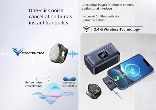 Image of Dual Wireless Lavalier Microphone with Charging Case, Noise Reduction Clip-On Mic with Type-C Receiver, Portable Wireless Microphone for YouTube, Vlogging, Interviews,
