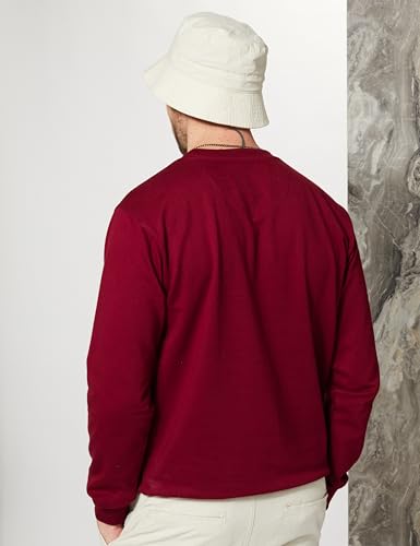 Image of Amazon Brand - Symbol Men Cotton Rich Light Weight Crew Neck Sweatshirt (Regular Fit) (Available in Plus Sizes)