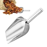 Ice Scoop - Cuchara de alimentos de acero inoxidable resistente para cocina, máquina de hielo o bar | Herramienta utilitaria multipropósito para granos de café, dulces, palomitas de maíz y más |