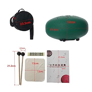 Tambour à langue en acier, instrument de percussion à tambour Handpan 8 notes de 8 pouces avec sac de transport, livre… - Les Beatles, Paul McCartney, John Lennon, RIngo Starr, George Harrison Tambour à langue en acier, instrument de percussion à tambour Handpan 8 notes de 8 pouces avec sac de transport, livre… – Image 6