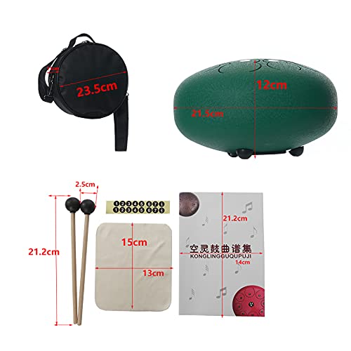 Tambour à langue en acier, instrument de percussion à tambour Handpan 8 notes de 8 pouces avec sac de transport, livre… - Les Beatles, Paul McCartney, John Lennon, RIngo Starr, George Harrison Tambour à langue en acier, instrument de percussion à tambour Handpan 8 notes de 8 pouces avec sac de transport, livre… – Image 7