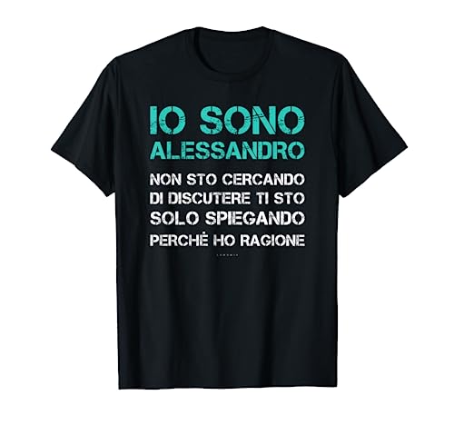 Maglietta Alessandro Regalo Compleanno Divertente Con Nome Maglietta