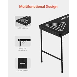 Vevor8footportablepongtablefoldingtailgatetablecupholesdryerasemarkersandcarryinghandlesadjustableheightlightweighttableforofficetailgatepartycamping Urban Country Home Decor Vevor 8 foot portable pong table folding tailgate table cup holes dry erase markers and carrying handles adjustable height lightweight table for office tailgate party camping urban country home decor