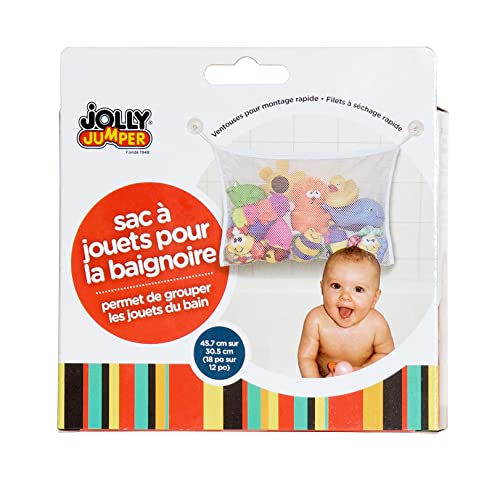 Jolly Jumper Bath Tub Toy Bag - Wall-Mounted Mesh Storage Organizer & Toy Holder with Suction Cups for Bathtime - Image 5