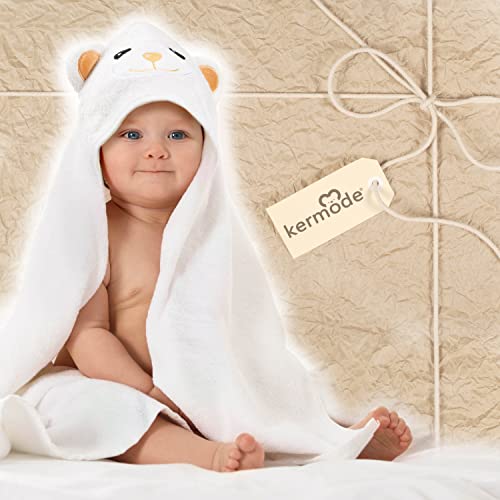 Baby Towels And Baby Washcloths Set – Ultra Soft Baby Bath Towel - Includes Towel, Washcloths, Wooden Comb & Soft Baby Brush – Organic Bamboo Baby Towel – Baby Bath Towels Hooded Set For Baby Present #TOP3