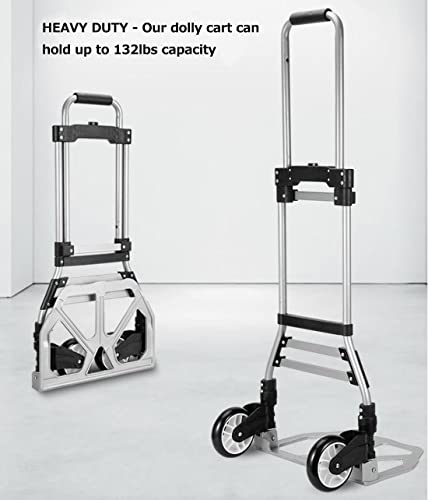 Carretilla plegable pesada con 2 ruedas y cuerdas elásticas miniatura 4