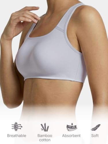 Image of Enamor Bamboo Cotton IB06, Women's Pop-on Bra - 3X Softer, 4X More Absorbent & Antimicrobial, Non-Padded, Wirefree, High Coverage
