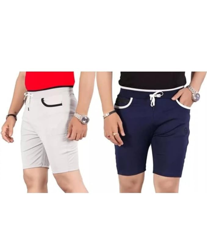 riksaw Men's Boxer Lycra Blend Shorts with Two Side Pockets (Pack of 2)-picture-26